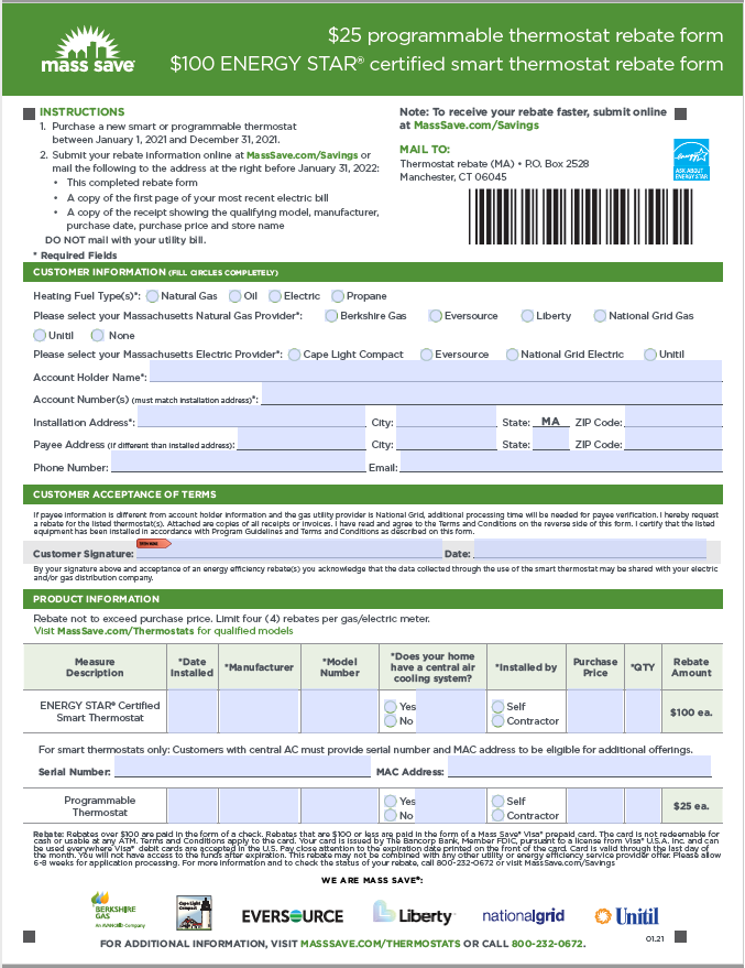 Mass Save Thermostat Rebate Mass Save Rebate Mass Save Thermostat Rebate Mass Save Rebate