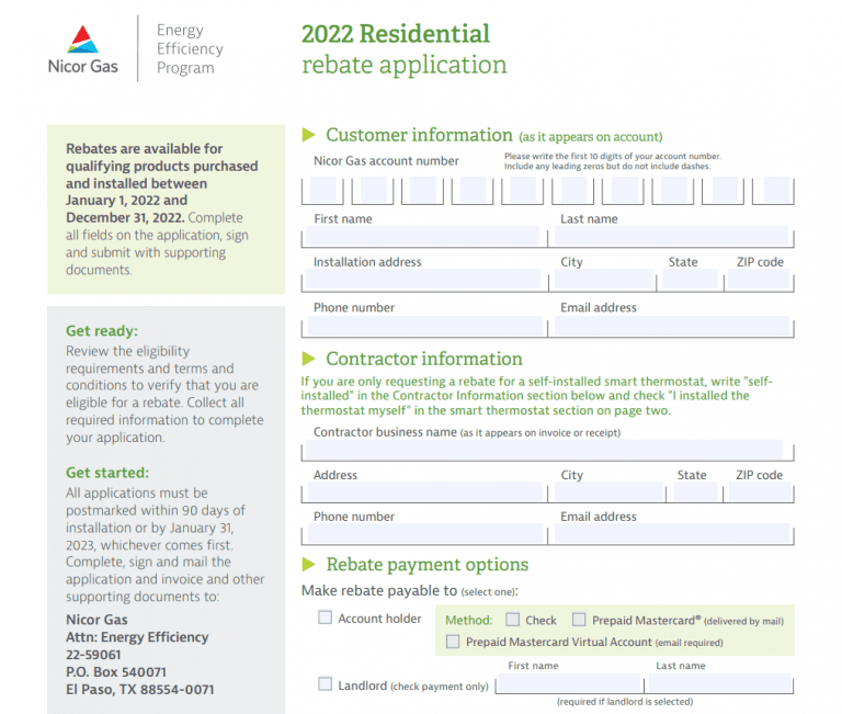 Nicor Rebate Status