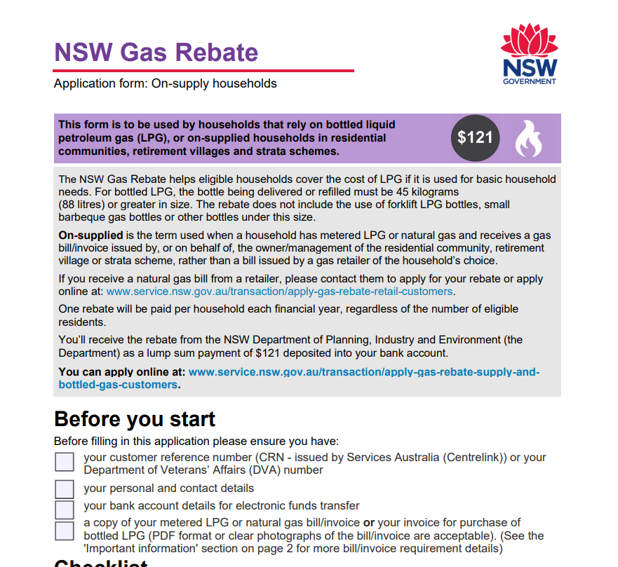 Gas Networks 2023 Rebate Application Gas Rebates